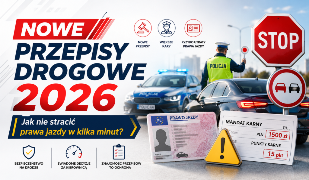Nowe przepisy drogowe 2026. Jak nie stracić prawa jazdy w kilka minut