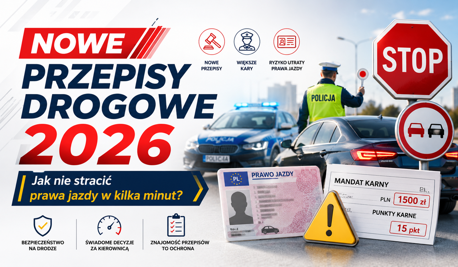 Nowe przepisy drogowe 2026. Jak nie stracić prawa jazdy w kilka minut